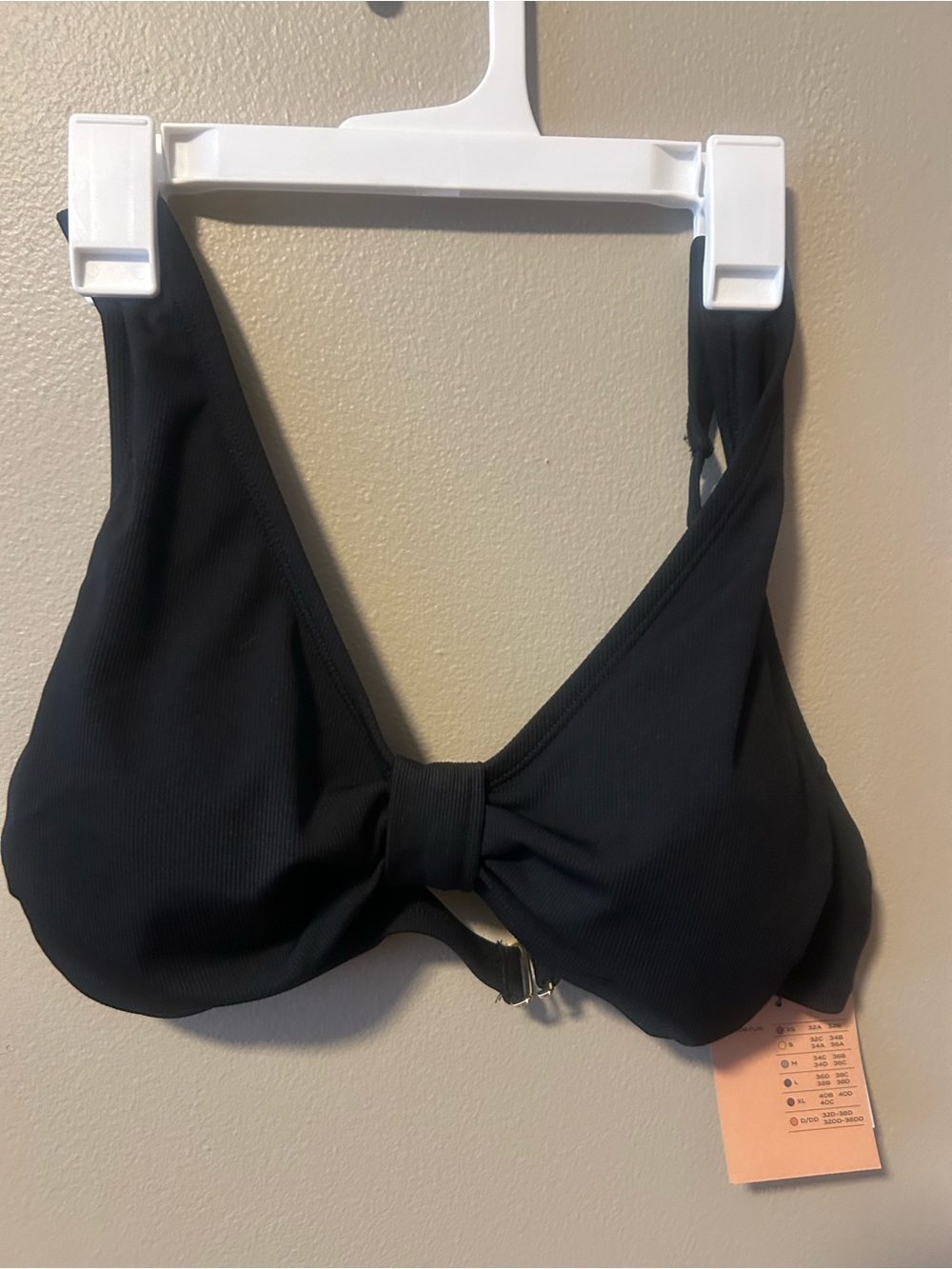 Black Bikini Top with Gold Hardware